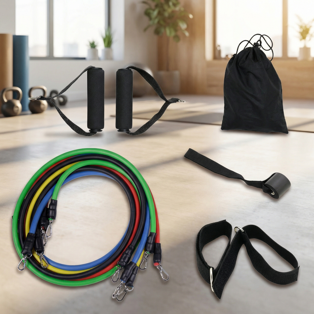 Portable Power Resistance Bands Set for Home, Gym & Travel