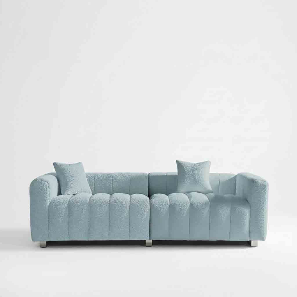 Luxurious Fluffy Boucle Couch Sofa Perfect for Living Rooms or Bedrooms