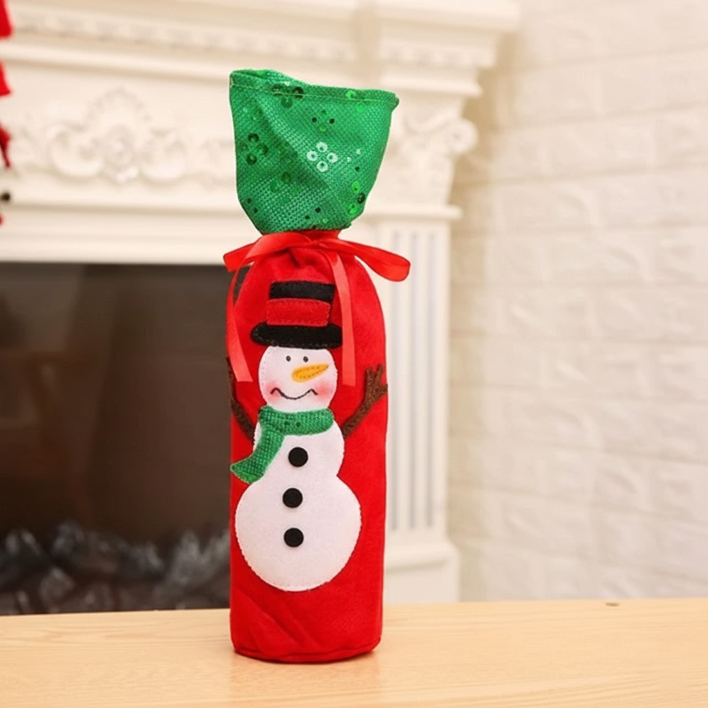 Christmas Wine Bottle Cover Perfect for Parties & Celebrations