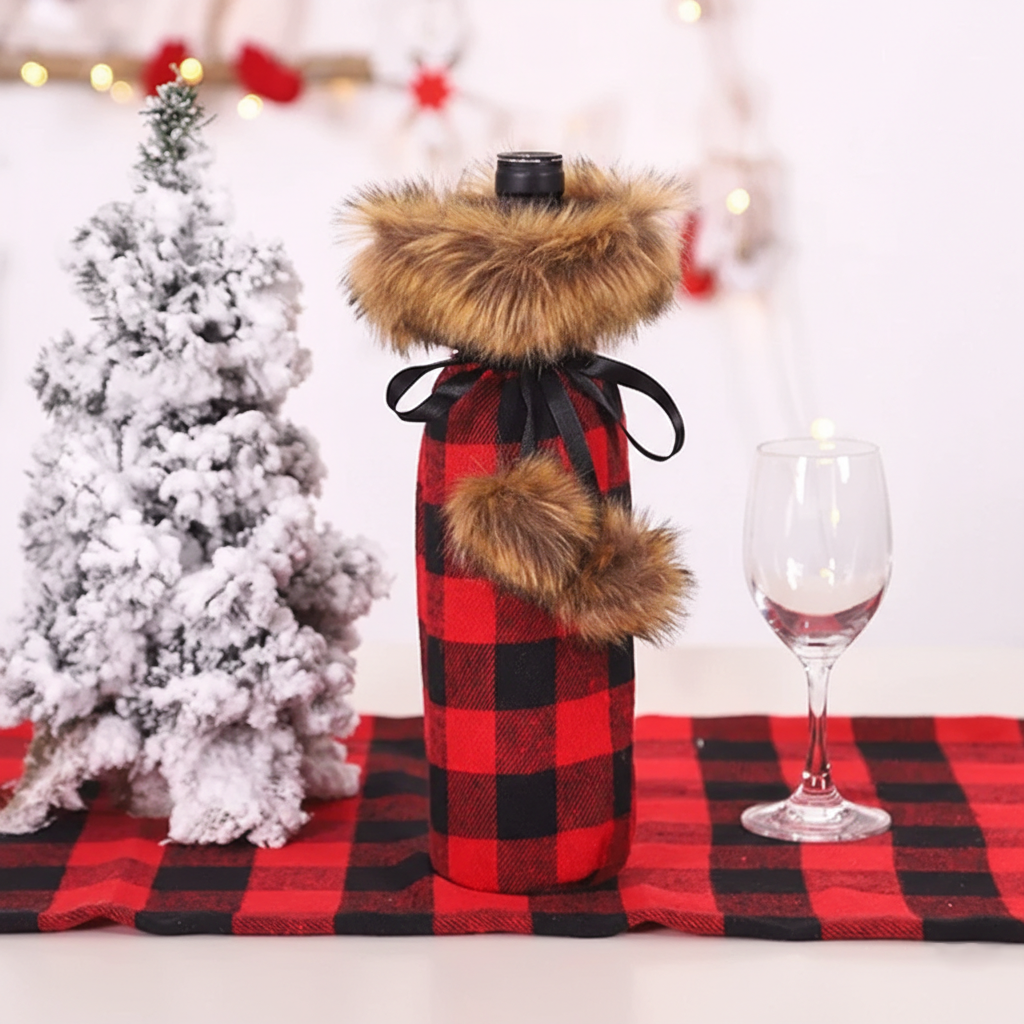 Christmas Wine Bottle Cover Perfect for Parties & Celebrations