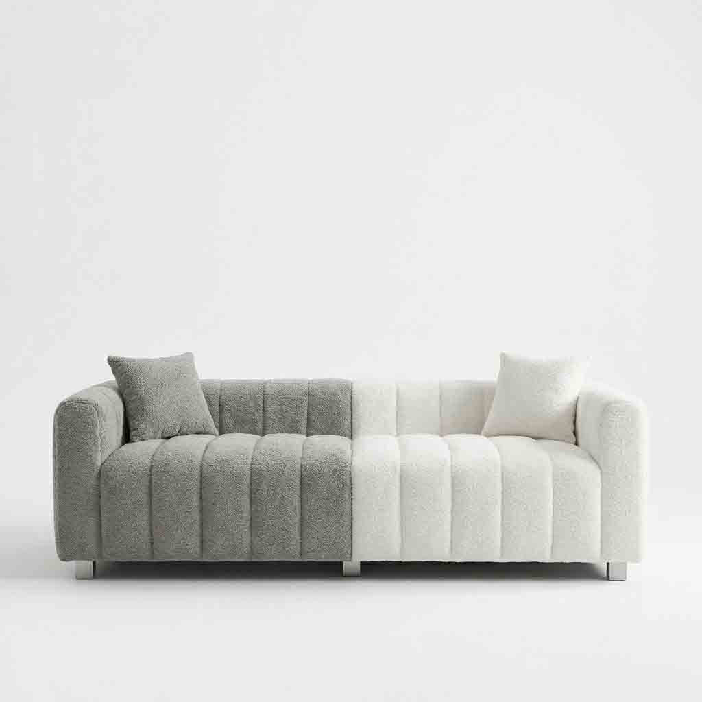 Luxurious Fluffy Boucle Couch Sofa Perfect for Living Rooms or Bedrooms