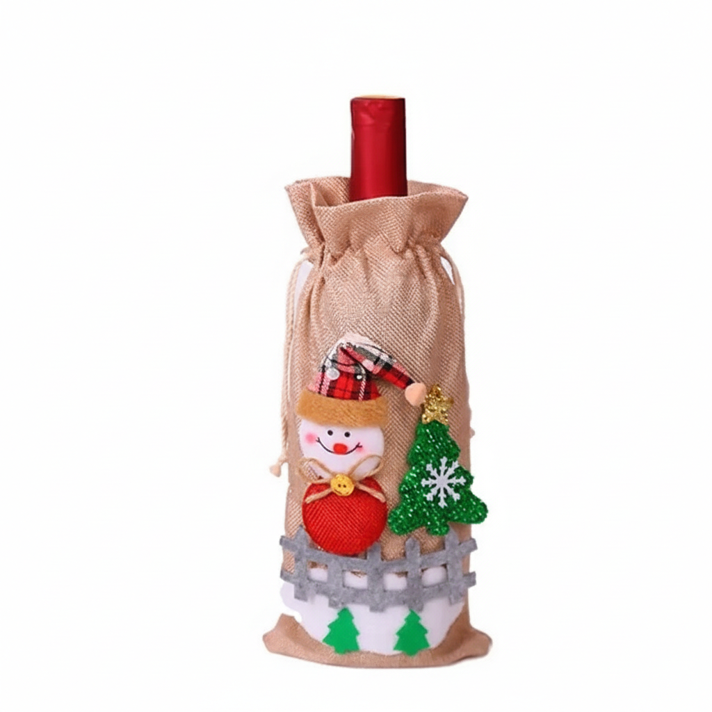 Christmas Wine Bottle Cover Perfect for Parties & Celebrations