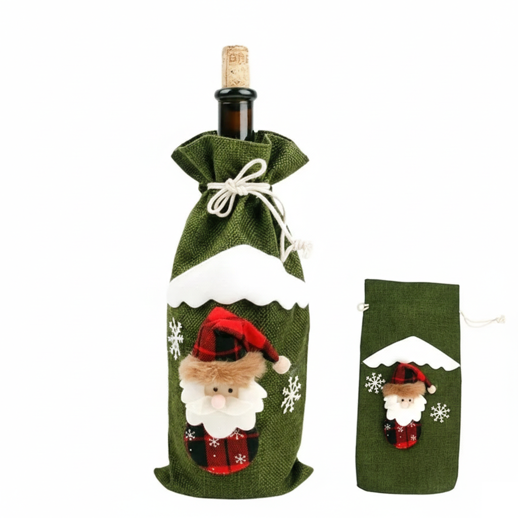 Christmas Wine Bottle Cover Perfect for Parties & Celebrations