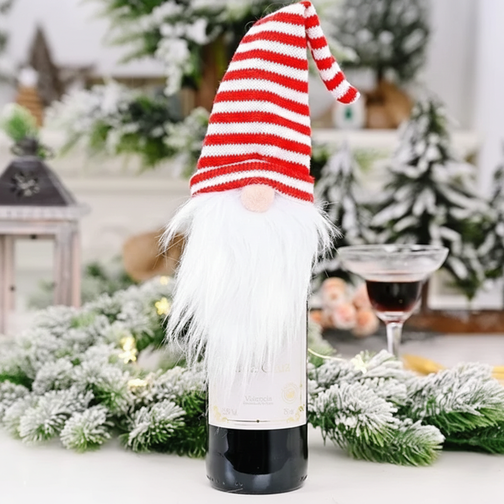 Christmas Wine Bottle Cover Perfect for Parties & Celebrations