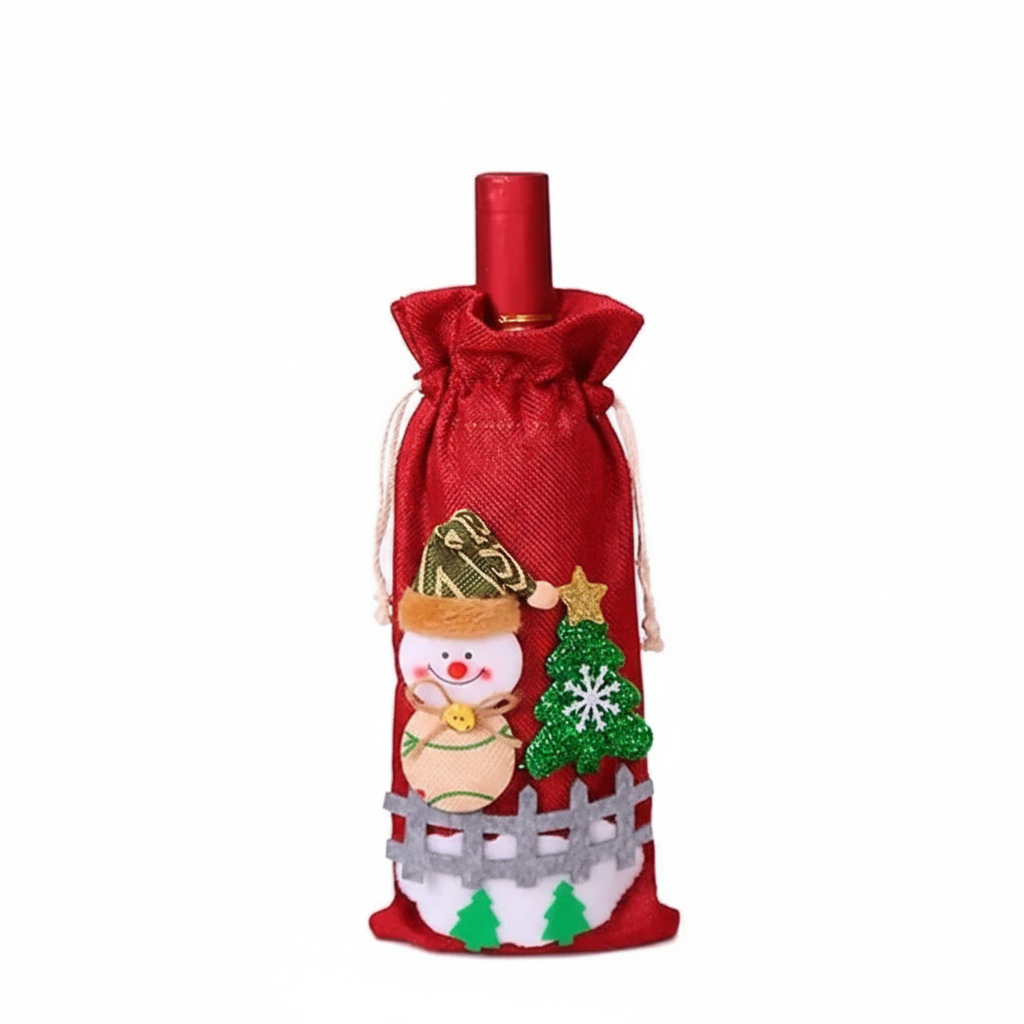 Christmas Wine Bottle Cover Perfect for Parties & Celebrations