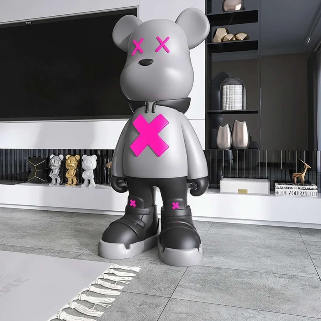 Luxury Resin Sculpture Statue of Violent Bear For Home Decoration