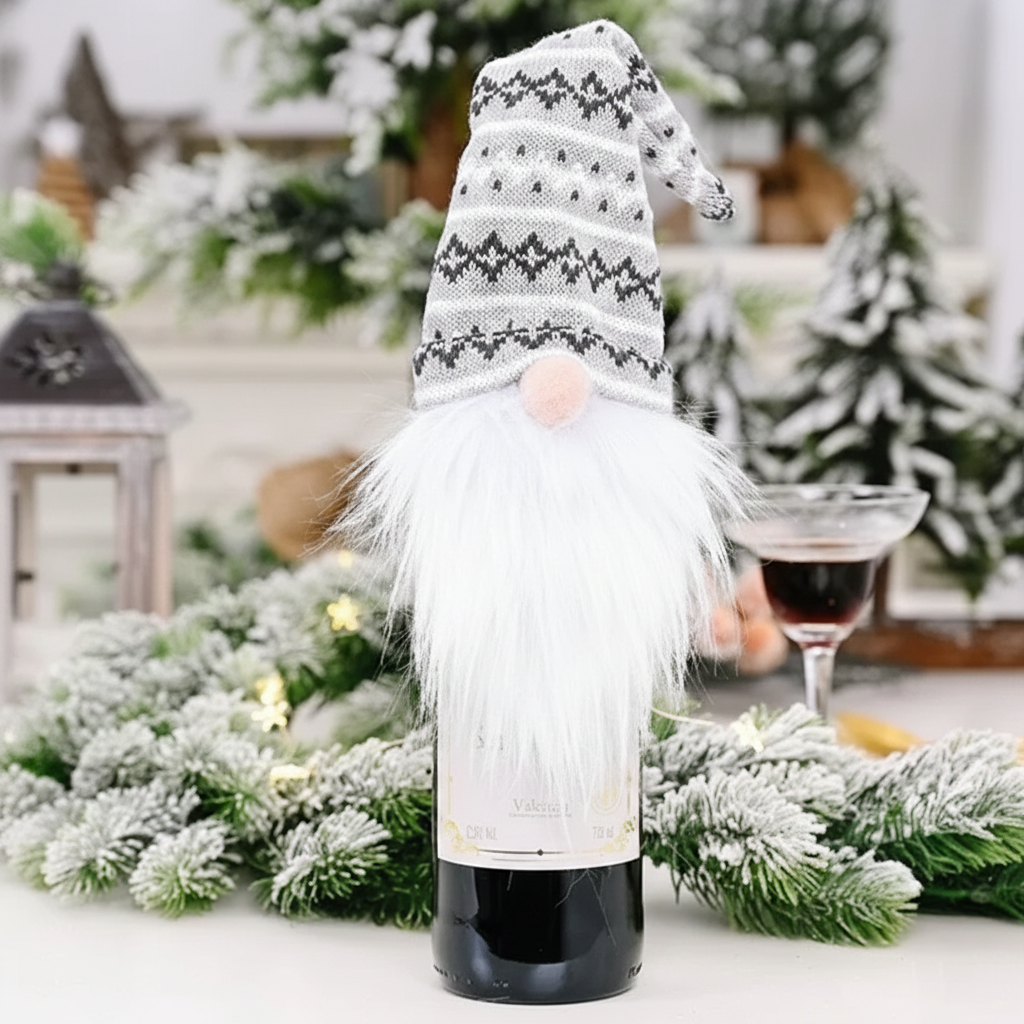 Christmas Wine Bottle Cover Perfect for Parties & Celebrations