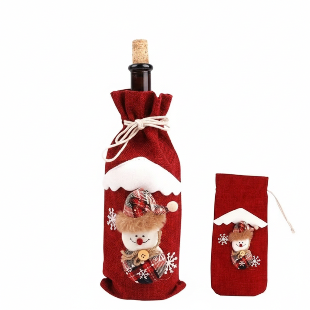 Christmas Wine Bottle Cover Perfect for Parties & Celebrations