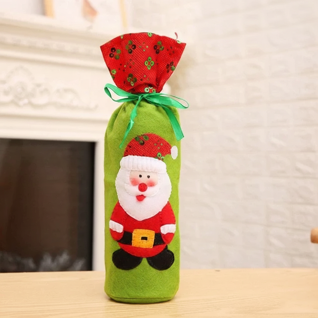 Christmas Wine Bottle Cover Perfect for Parties & Celebrations