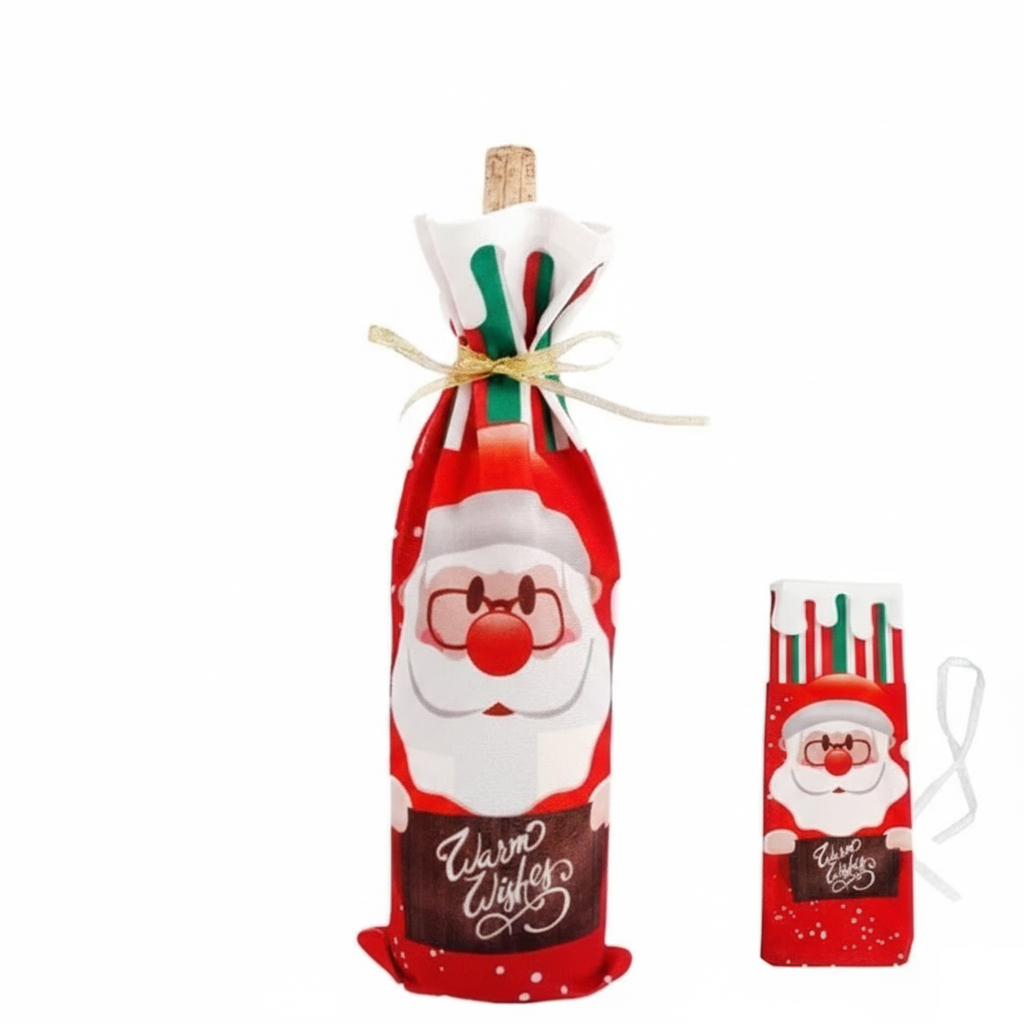 Christmas Wine Bottle Cover Perfect for Parties & Celebrations