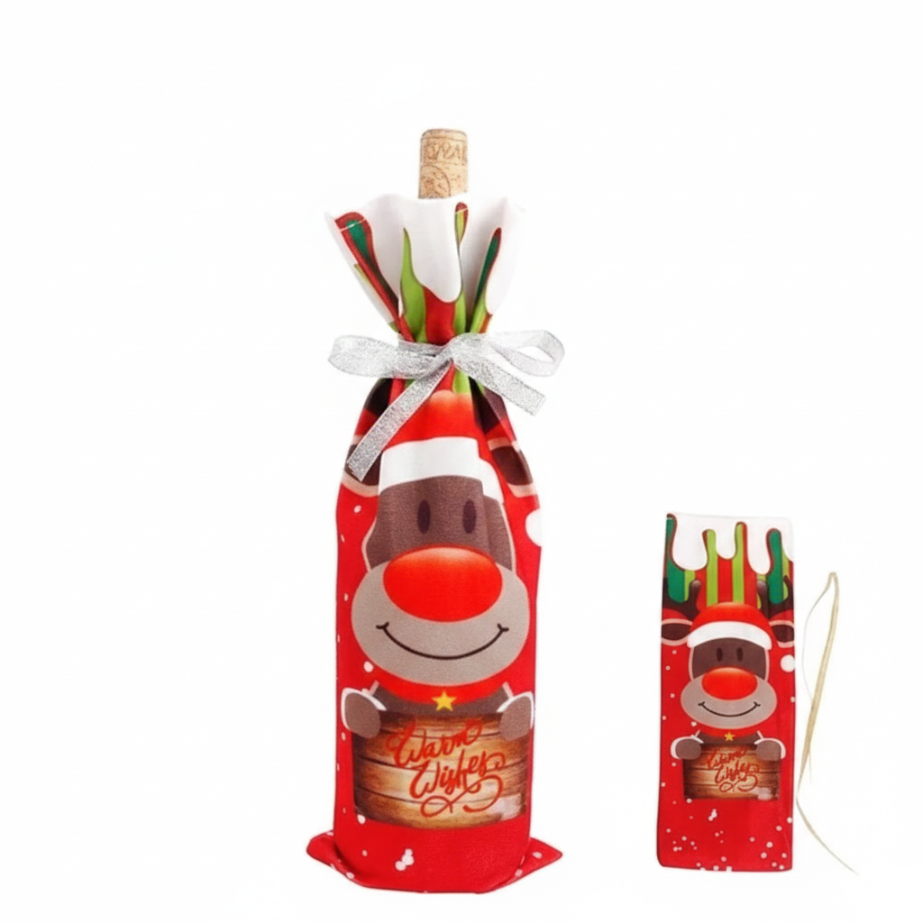 Christmas Wine Bottle Cover Perfect for Parties & Celebrations