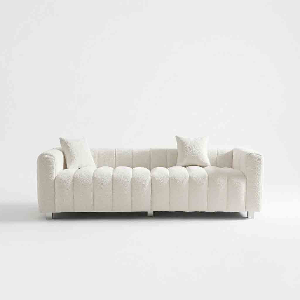 Luxurious Fluffy Boucle Couch Sofa Perfect for Living Rooms or Bedrooms