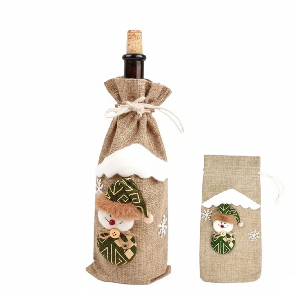 Christmas Wine Bottle Cover Perfect for Parties & Celebrations
