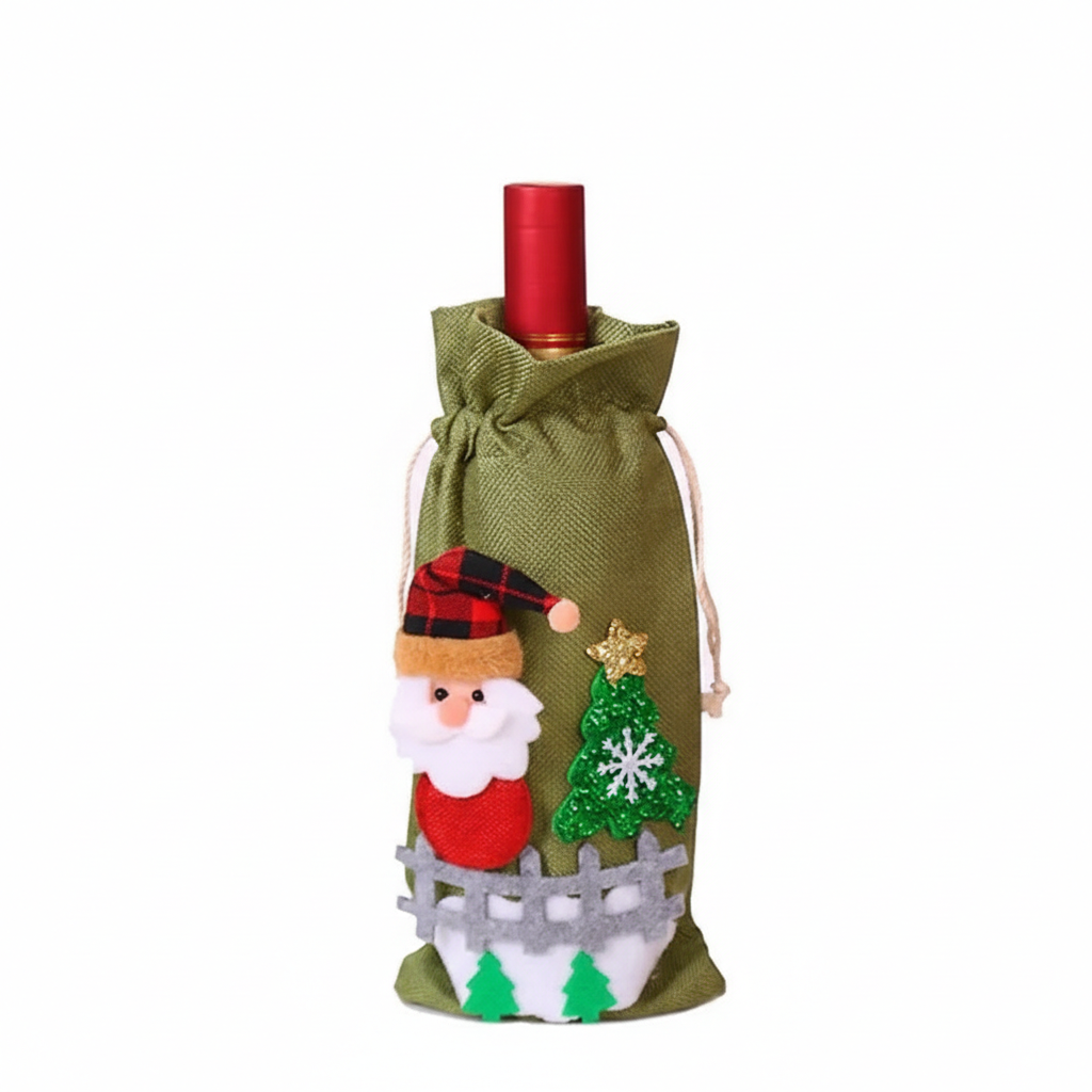 Christmas Wine Bottle Cover Perfect for Parties & Celebrations