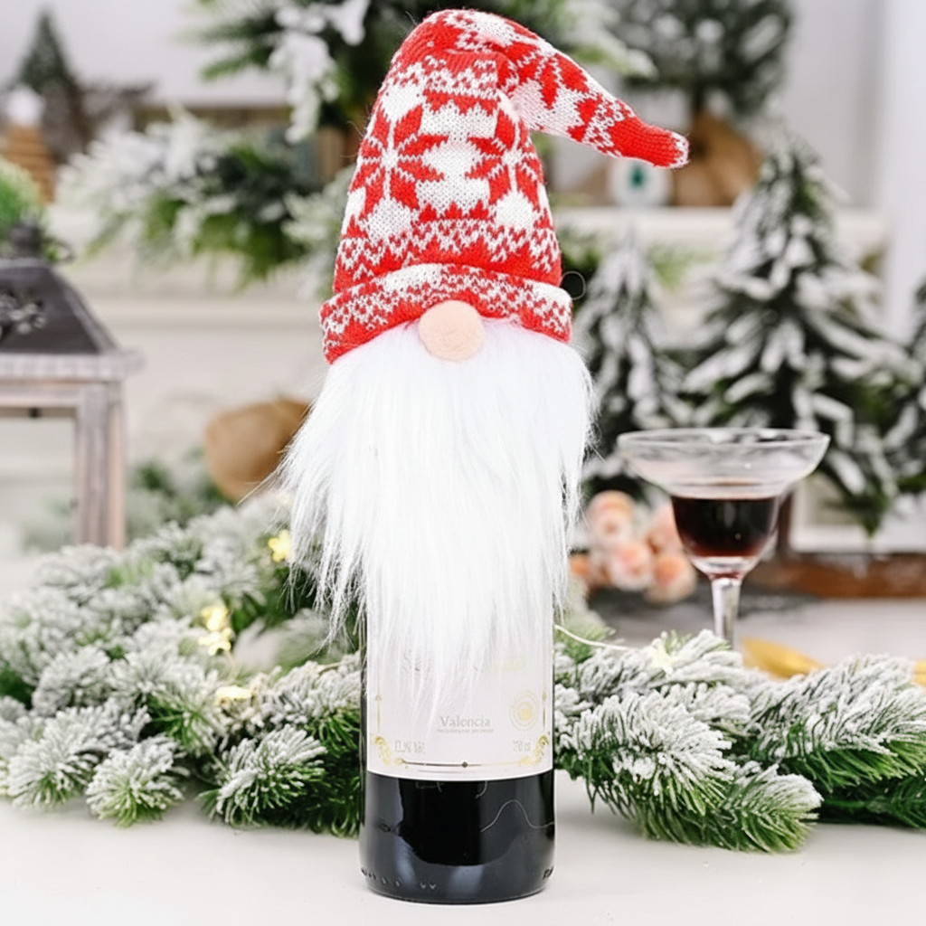 Christmas Wine Bottle Cover Perfect for Parties & Celebrations