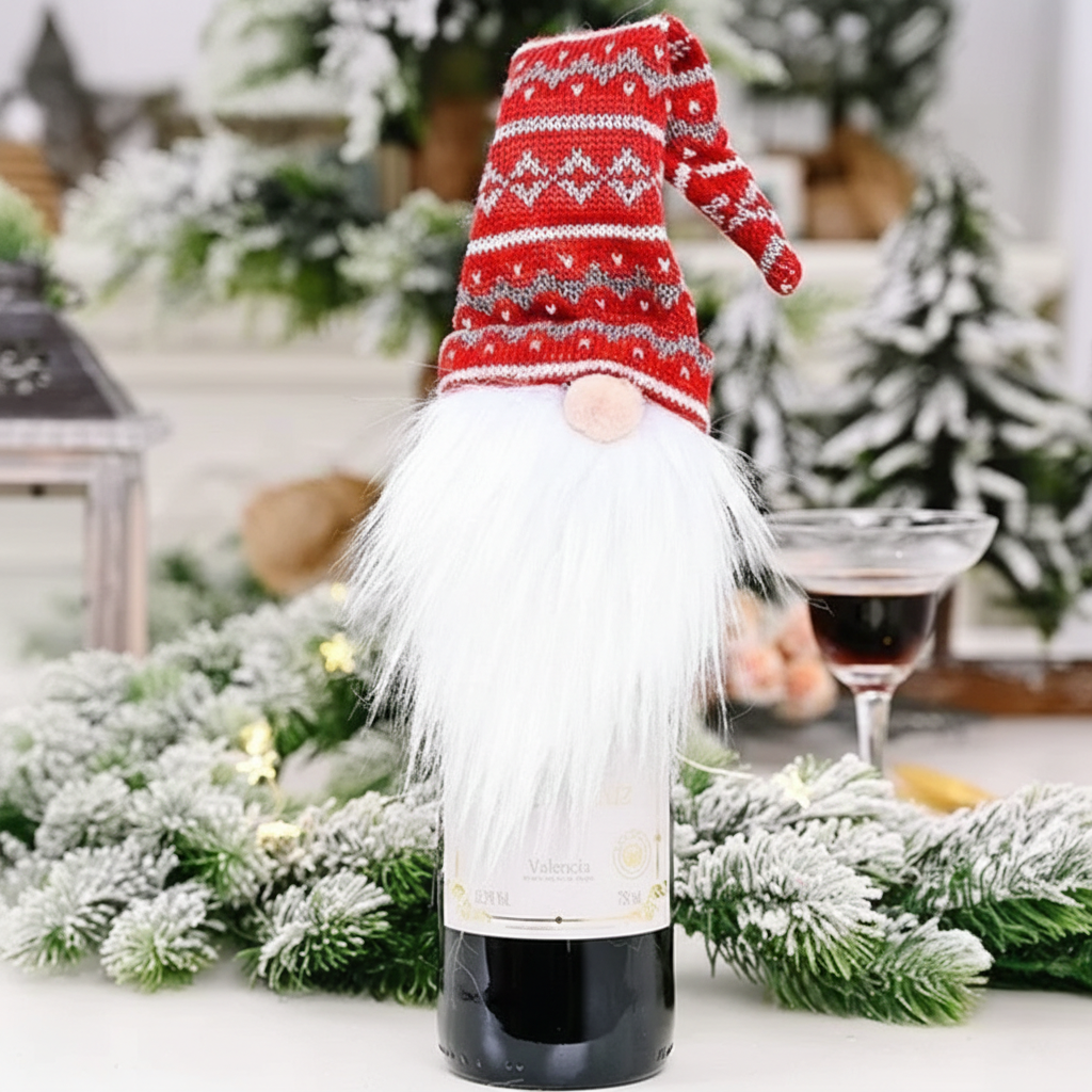 Christmas Wine Bottle Cover Perfect for Parties & Celebrations