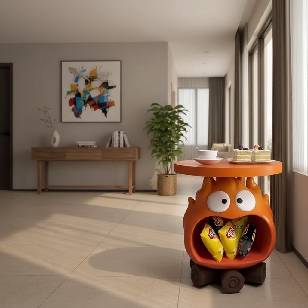 Adorable MOMO Sofa Table with Storage Ornament for Living Room & Home Décor