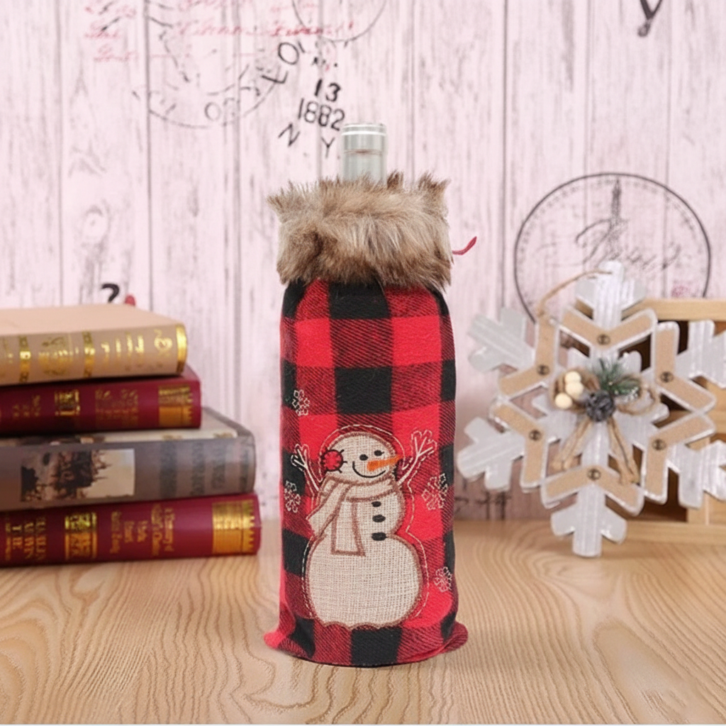 Christmas Wine Bottle Cover Perfect for Parties & Celebrations