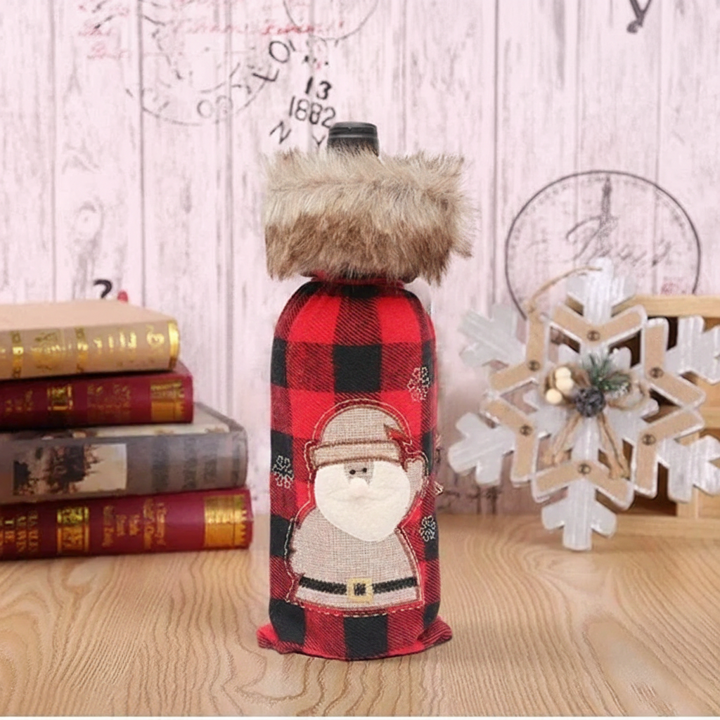 Christmas Wine Bottle Cover Perfect for Parties & Celebrations