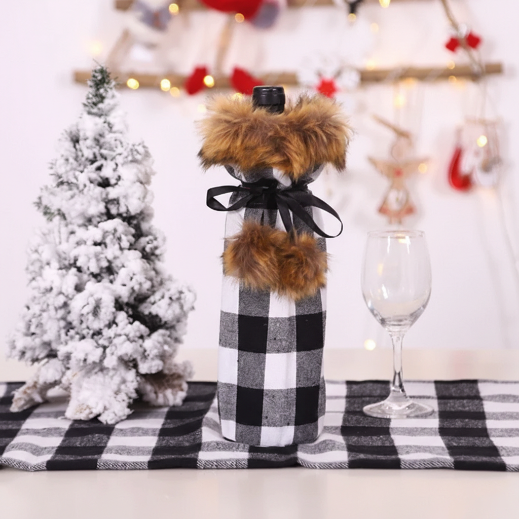 Christmas Wine Bottle Cover Perfect for Parties & Celebrations