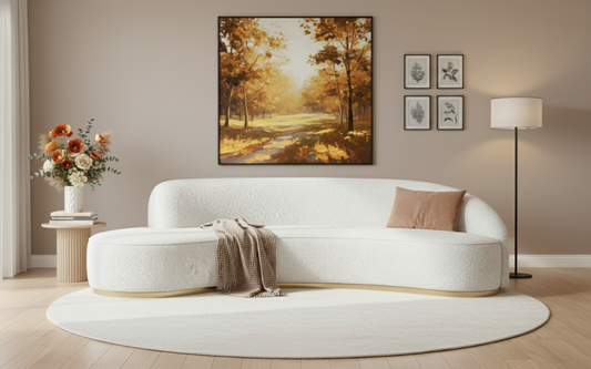 Luxury Nordic  Curved Sofa for Living Room & Home Interiors