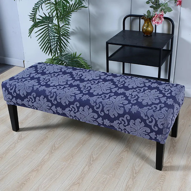 Luxury Jacquard Long Bench Printed Elastic Cover Furniture Decoration