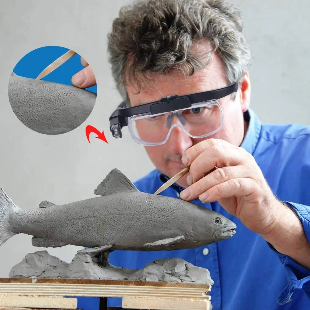 Versatile Magnifying Glasses with LED Light – USB Rechargeable Magnifier (1.5X to 4.5X) for Reading, Jewelry, and Watch Repair