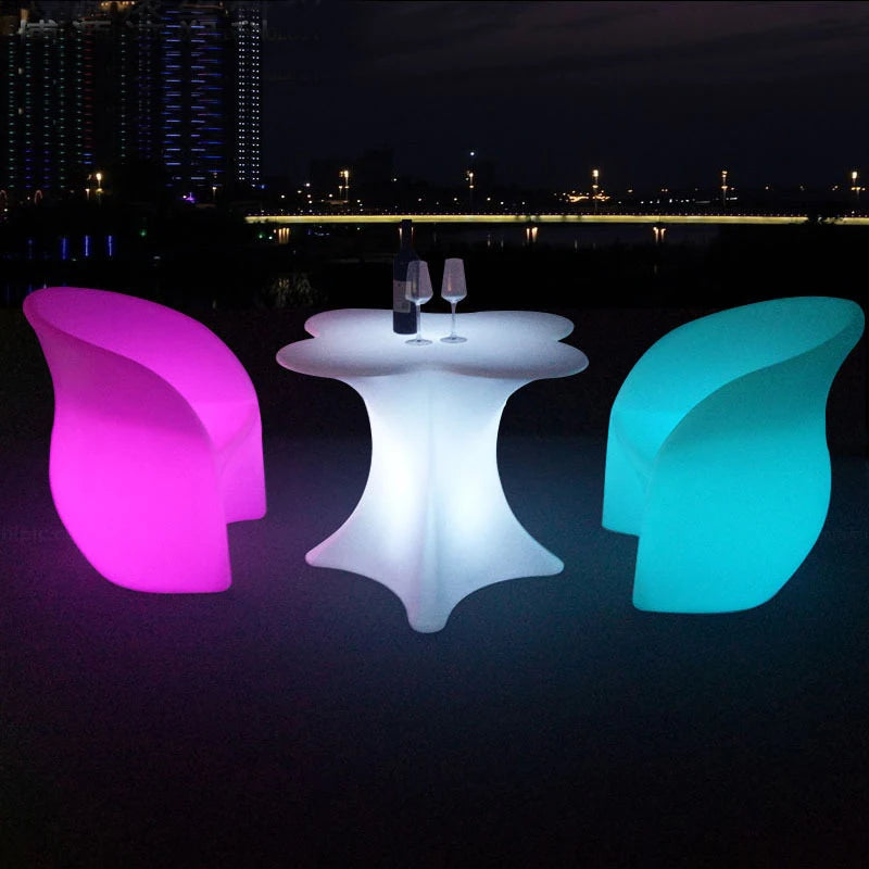 Illuminate Your Space: LED Rechargeable Glowing Armchair for Living Room & Bar