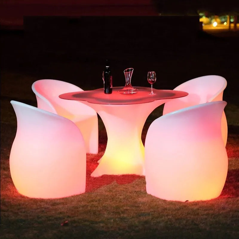 Illuminate Your Space: LED Rechargeable Glowing Armchair for Living Room & Bar