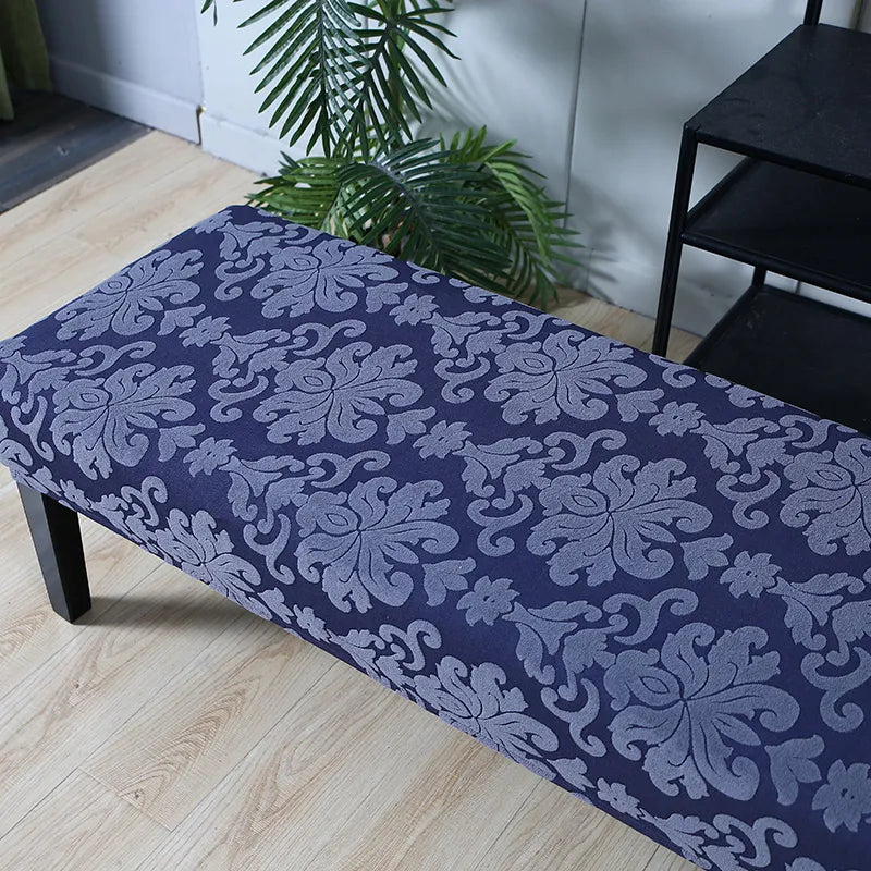 Luxury Jacquard Long Bench Printed Elastic Cover Furniture Decoration