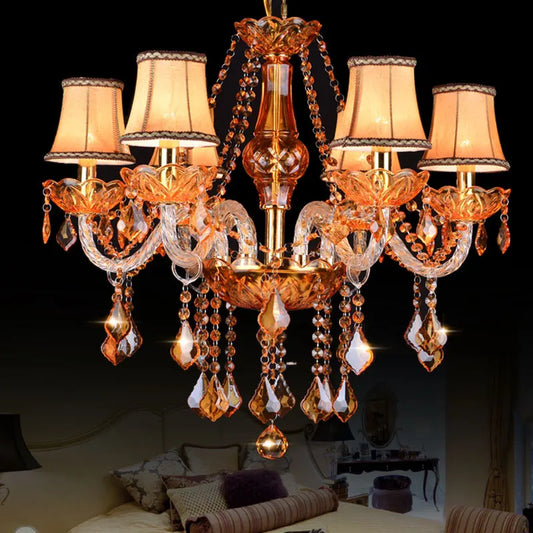 Most Elegant Amber Crystal Pendant Light for Luxury And Classic look for Living Interior and Room Decor