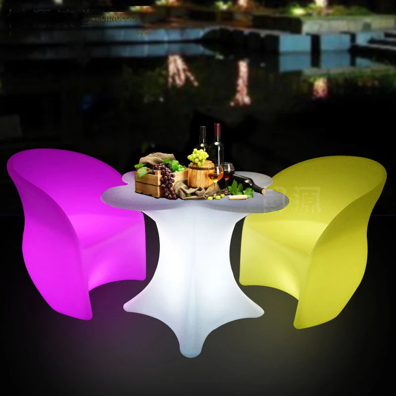Illuminate Your Space: LED Rechargeable Glowing Armchair for Living Room & Bar