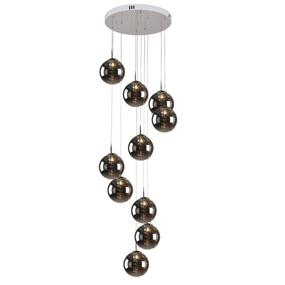 Sophisticated Black Crystal Avize Chandelier for Dining Rooms & Teen Spaces