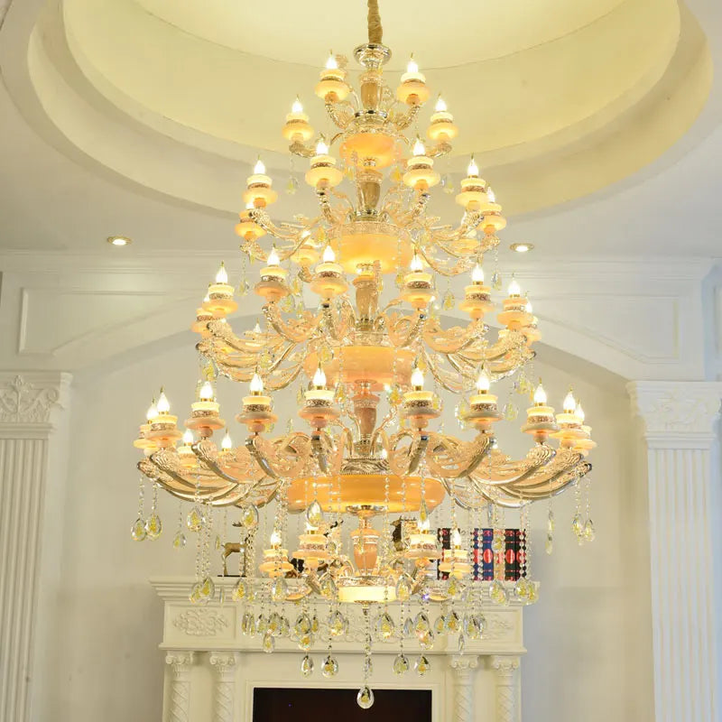 Sophisticated Black Crystal Avize Chandelier for Dining Rooms & Teen Spaces