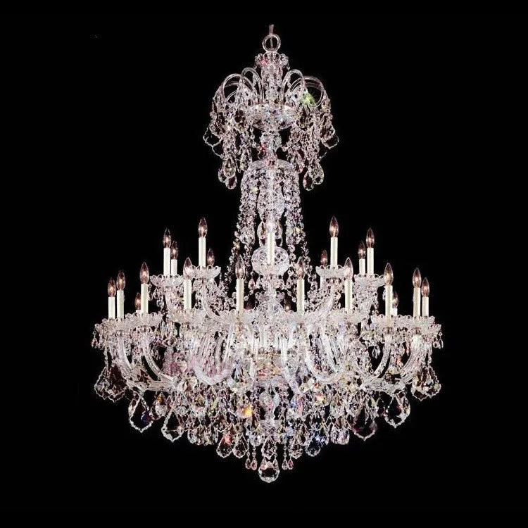 Sophisticated Black Crystal Avize Chandelier for Dining Rooms & Teen Spaces
