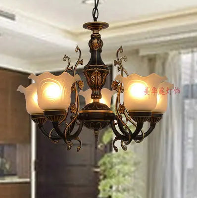 Antique Iron Chandelier Classic Touch for Living Rooms & Bedrooms