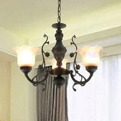 Antique Iron Chandelier Classic Touch for Living Rooms & Bedrooms