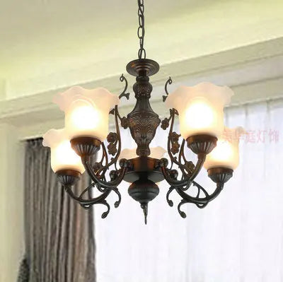 Antique Iron Chandelier Classic Touch for Living Rooms & Bedrooms