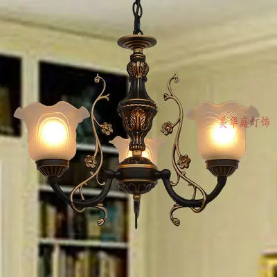 Antique Iron Chandelier Classic Touch for Living Rooms & Bedrooms