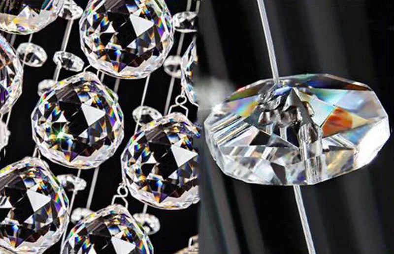 Spiral Crystal LED Chandelier for Sophisticated Interiors