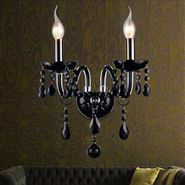 Luxury Crystal Wall Lamp with Optional Lampshade