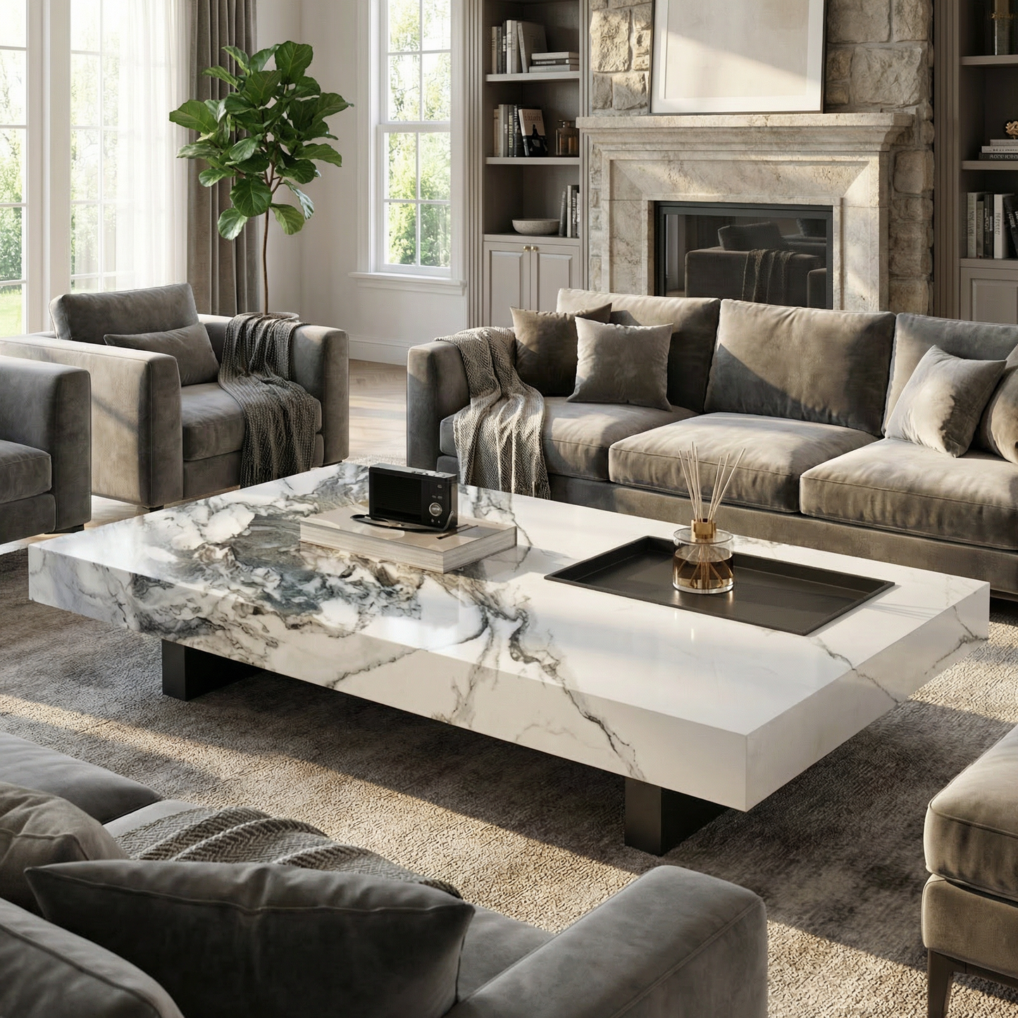 2026 Luxury Marble Coffee Table For Neo Deco Living Rooms