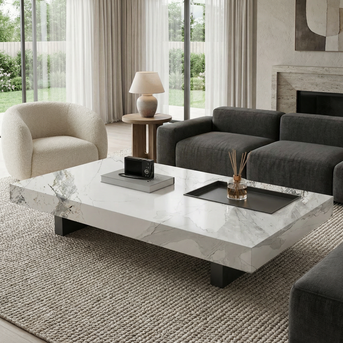 2026 Luxury Marble Coffee Table For Neo Deco Living Rooms