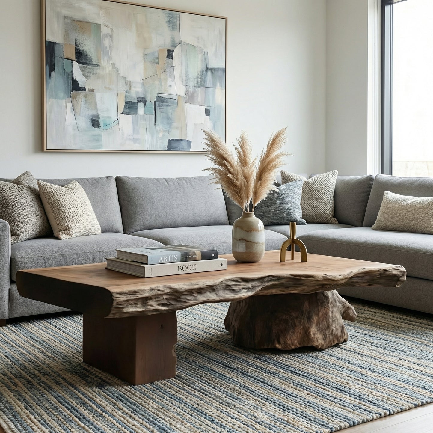 Premium Wood Coffee Table Unique Modern Antique Style for Living Room & Home Decor