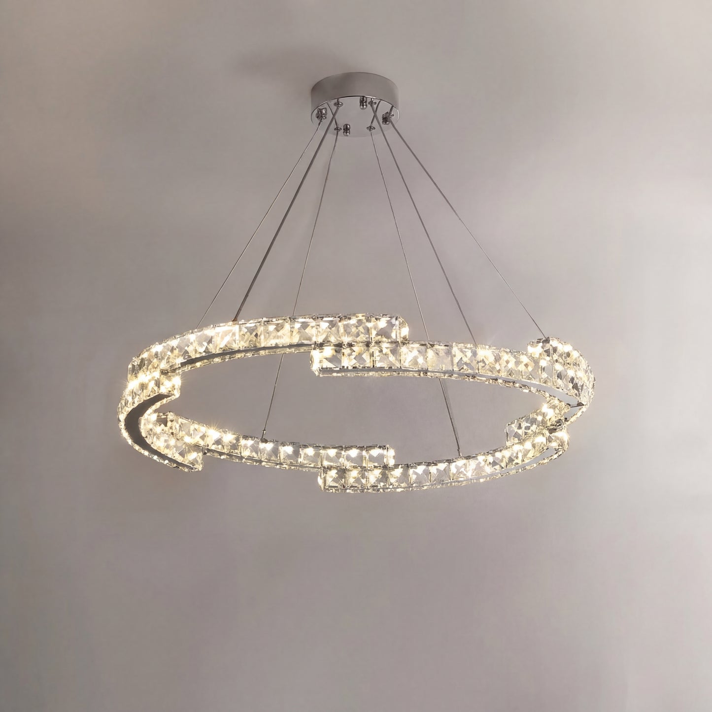 Luxury Crystal Chandelier for Staircase & High Ceiling Homes