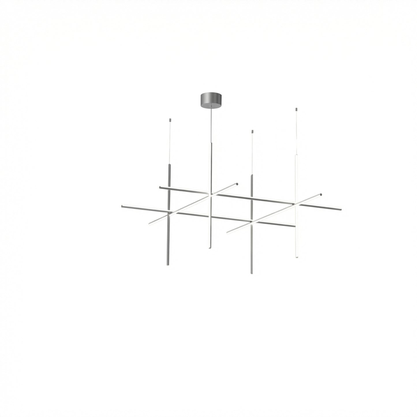 Luxury Italian Gold Tube LED Chandelier for Kitchen & Living Spaces