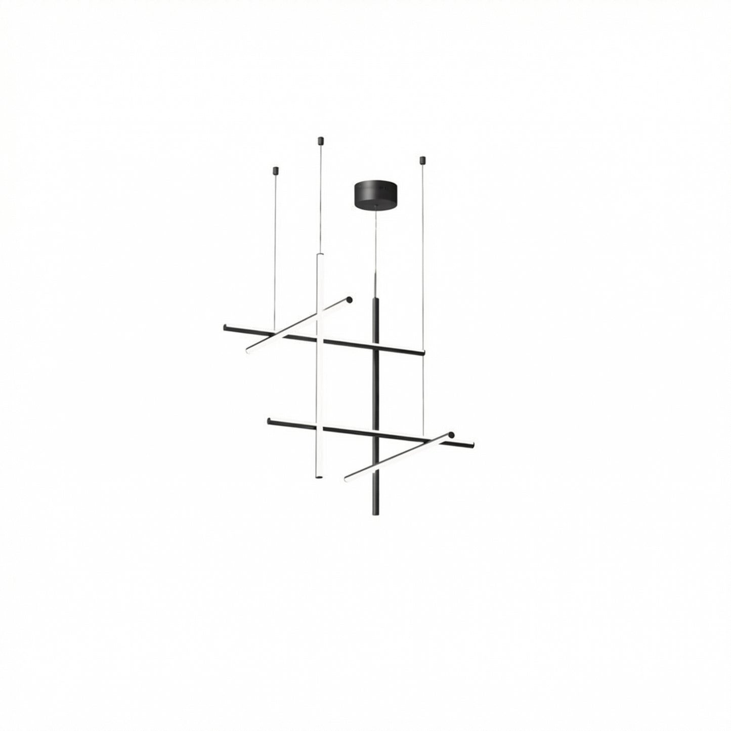 Luxury Italian Gold Tube LED Chandelier for Kitchen & Living Spaces