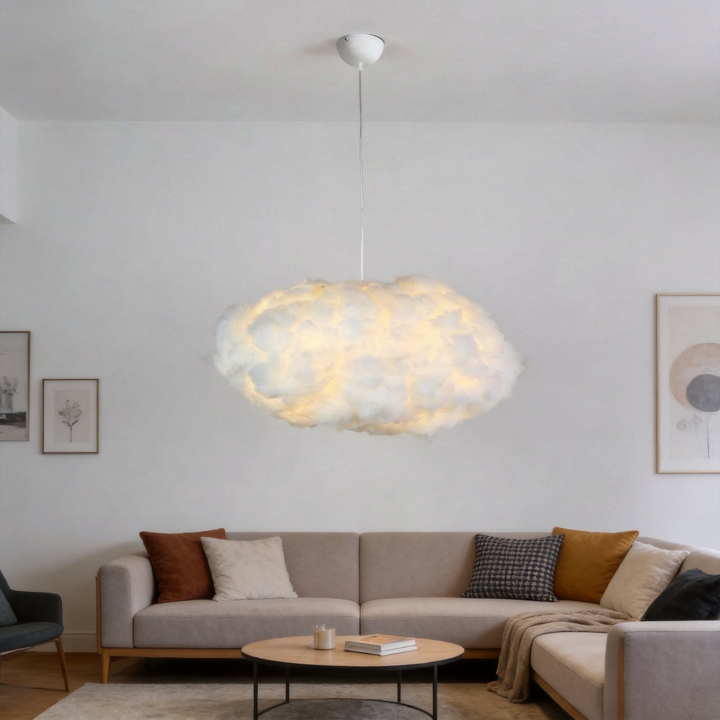 Luxury Floating Cloud LED Chandelier Pendant Light for Living Room Decor