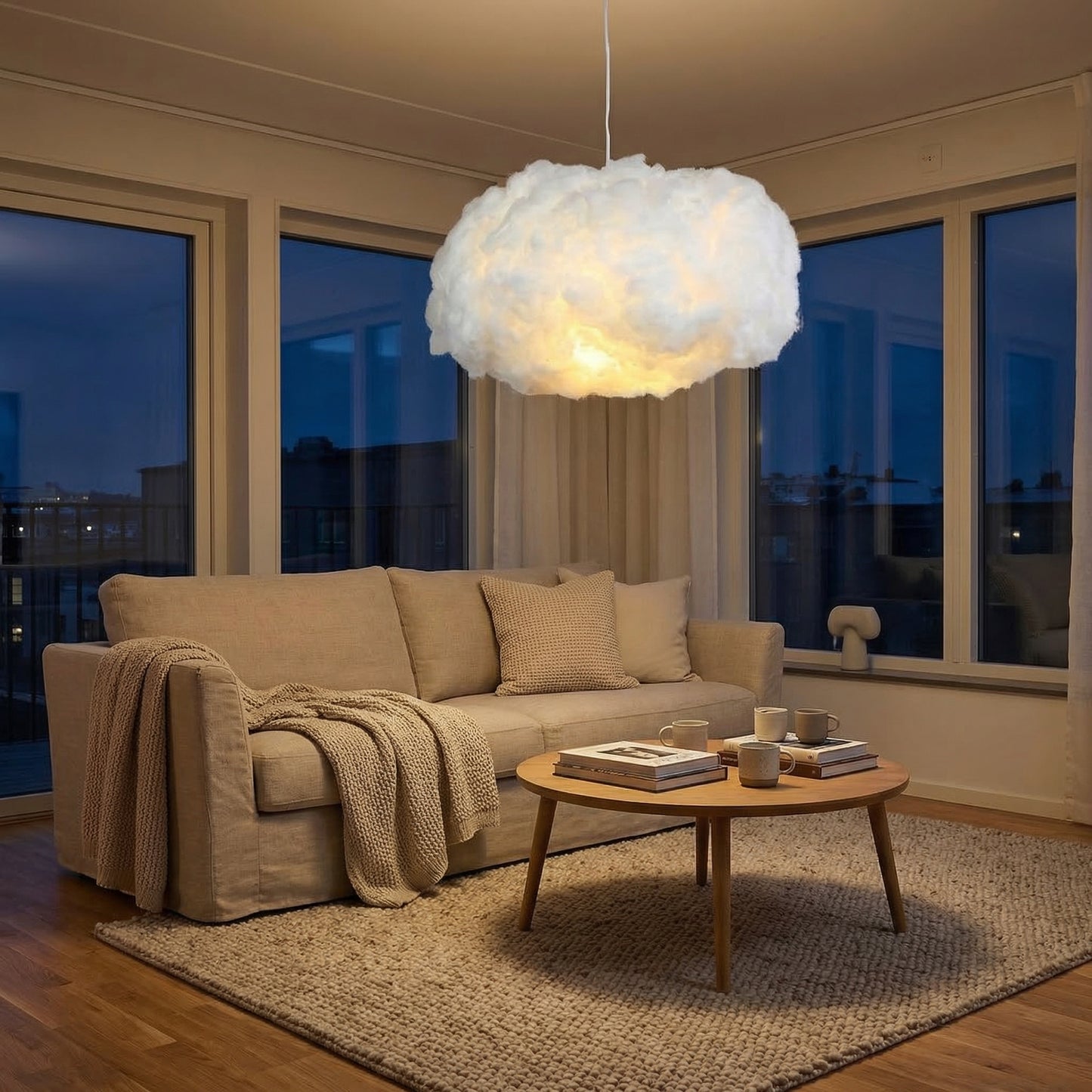 Luxury Floating Cloud LED Chandelier Pendant Light for Living Room Decor