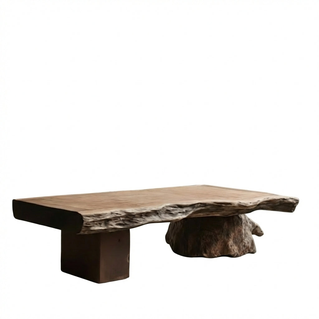 Premium Wood Coffee Table Unique Modern Antique Style for Living Room & Home Decor